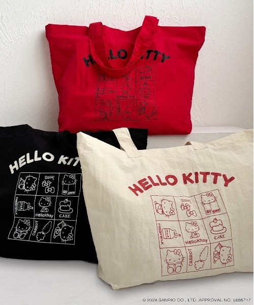 ad thie（アドティエ）の「【HELLO KITTY】 ビッグロゴ トートバッグ（トートバッグ・レディース・レッド/アイボリー/ブラック・FREE）」の20枚目の写真