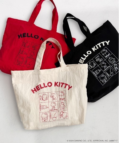 ad thie（アドティエ）の「【HELLO KITTY】 ビッグロゴ トートバッグ（トートバッグ・レディース・レッド/アイボリー/ブラック・FREE）」の21枚目の写真