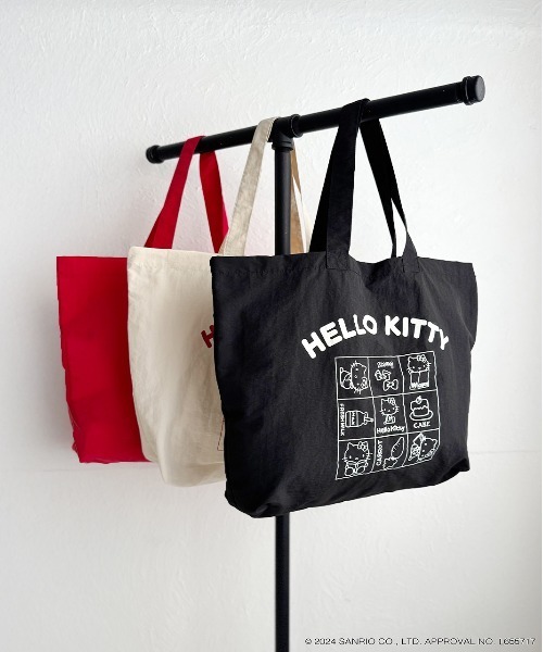 ad thie（アドティエ）の「【HELLO KITTY】 ビッグロゴ トートバッグ（トートバッグ・レディース・レッド/アイボリー/ブラック・FREE）」の22枚目の写真