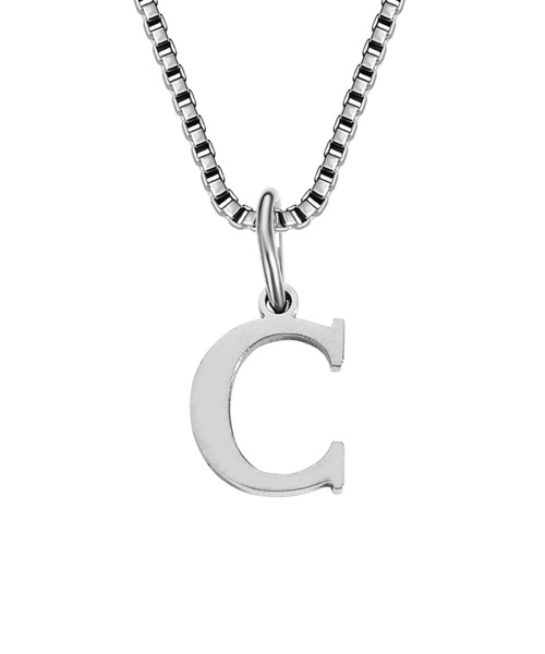 BROTHERHOOD(ブラザーフッド)の「【earyear】Block Letter Initial Charm Necklace 「Silver:ステンレス」(ネックレス・レディース・K/B/A/W/V/Z/Y/C/J/O/N/M/R/Q/P/U/T/S/X/F/E/D/I/H/G/L・FREE)」の3枚目の写真
