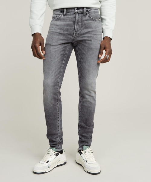 【ストーンアイランド】デニム ジーンズ パンツ スキニー ジップフライ グレー ストーンアイランド】デニム ジーンズ パンツ スキニー ジップフライ