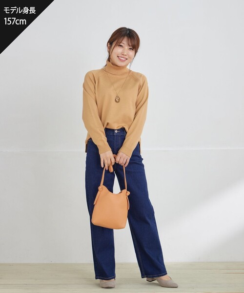 Tiaclasse(ティアクラッセ)の「ストレッチワイドデニム(デニムパンツ・レディース・ブルー/ネイビー・S/L/M)」の13枚目の写真