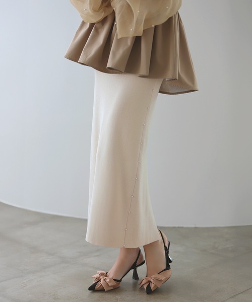 セール】サイドパールニットスカート（スカート）｜MERAKI（メラキ）の