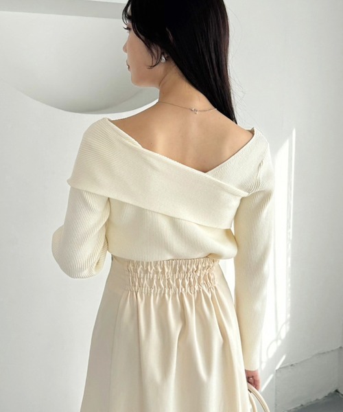 セール】韓国っぽアシンメトリーニット（ニット/セーター）｜one after