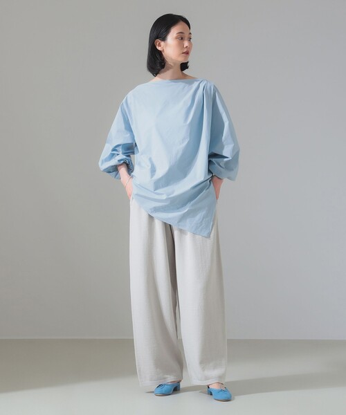 Demi-Luxe BEAMS（デミルクス ビームス）の「【別注】WALENODE / パイル ストレートパンツ（その他パンツ・レディース・ライトグレー/ブラック・ONE SIZE）」の4枚目の写真