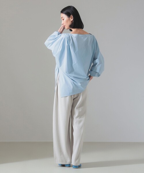 Demi-Luxe BEAMS（デミルクス ビームス）の「【別注】WALENODE / パイル ストレートパンツ（その他パンツ・レディース・ライトグレー/ブラック・ONE SIZE）」の5枚目の写真