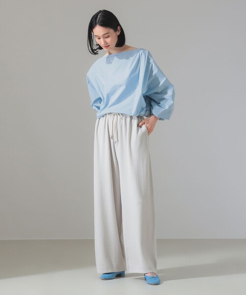 Demi-Luxe BEAMS（デミルクス ビームス）の「【別注】WALENODE / パイル ストレートパンツ（その他パンツ・レディース・ライトグレー/ブラック・ONE SIZE）」の6枚目の写真