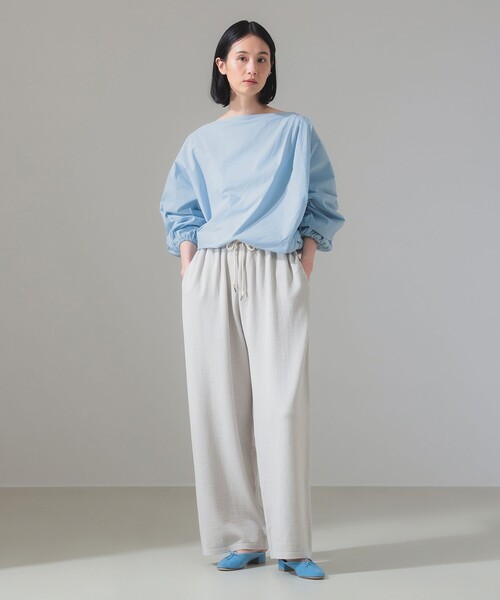 Demi-Luxe BEAMS（デミルクス ビームス）の「【別注】WALENODE / パイル ストレートパンツ（その他パンツ・レディース・ライトグレー/ブラック・ONE SIZE）」の7枚目の写真