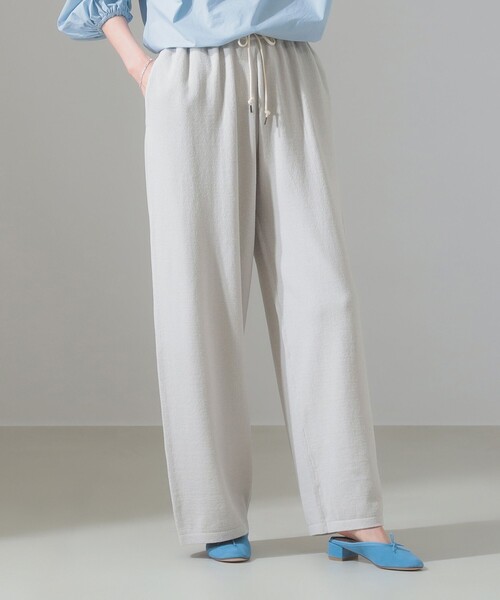 Demi-Luxe BEAMS（デミルクス ビームス）の「【別注】WALENODE / パイル ストレートパンツ（その他パンツ・レディース・ライトグレー/ブラック・ONE SIZE）」の9枚目の写真