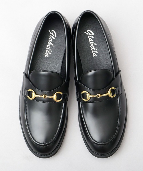 glabella（グラベラ）の「選べる3素材 ゴールドビット スタンダード ローファー （ガラスレザー調・スムースレザー調・スエードレザー調） ビジネス対応（ローファー・メンズ・ブラック系その他/ブラック/ブラック系その他2・S/M/L）」の9枚目の写真