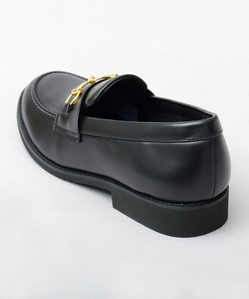 glabella（グラベラ）の「選べる3素材 ゴールドビット スタンダード ローファー （ガラスレザー調・スムースレザー調・スエードレザー調） ビジネス対応（ローファー・メンズ・ブラック系その他/ブラック/ブラック系その他2・S/M/L）」の8枚目の写真