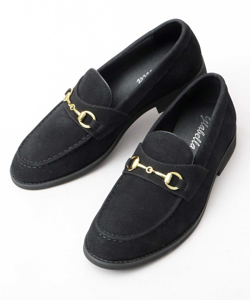 glabella（グラベラ）の「選べる3素材 ゴールドビット スタンダード ローファー （ガラスレザー調・スムースレザー調・スエードレザー調） ビジネス対応（ローファー・メンズ・ブラック系その他/ブラック/ブラック系その他2・S/M/L）」の4枚目の写真