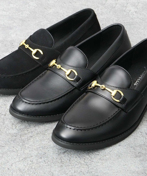 glabella（グラベラ）の「選べる3素材 ゴールドビット スタンダード ローファー （ガラスレザー調・スムースレザー調・スエードレザー調） ビジネス対応（ローファー・メンズ・ブラック系その他/ブラック/ブラック系その他2・S/M/L）」の12枚目の写真