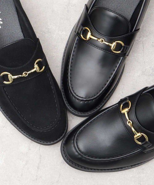 glabella（グラベラ）の「選べる3素材 ゴールドビット スタンダード ローファー （ガラスレザー調・スムースレザー調・スエードレザー調） ビジネス対応（ローファー・メンズ・ブラック系その他/ブラック/ブラック系その他2・S/M/L）」の14枚目の写真