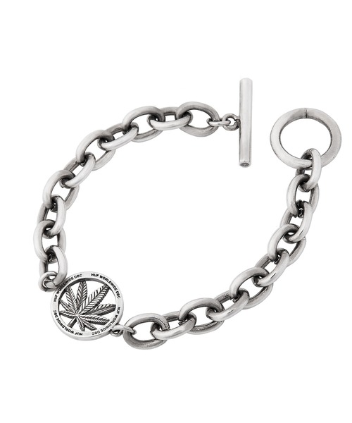 HUF(ハフ)の「PLANTLIFE COIN BRACELET / HUF ハフ ブレスレット(ブレスレット・メンズ・シルバー・S/M)」の3枚目の写真