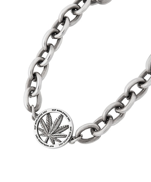 HUF(ハフ)の「PLANTLIFE COIN BRACELET / HUF ハフ ブレスレット(ブレスレット・メンズ・シルバー・S/M)」の4枚目の写真