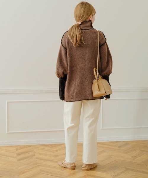Bab(バブ)の「バイカラーリバーシブルニット(ニット/セーター・レディース・ブラック・FREE)」の3枚目の写真