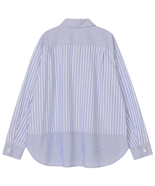 Plantation(プランテーション)の「MIXストライプ / シャツ / (O)(シャツ/ブラウス・レディース・ブルー/グレー・M size/XL)」の6枚目の写真