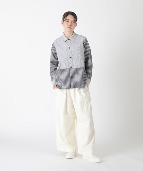 Plantation(プランテーション)の「MIXストライプ / シャツ / (O)(シャツ/ブラウス・レディース・ブルー/グレー・M size/XL)」の13枚目の写真