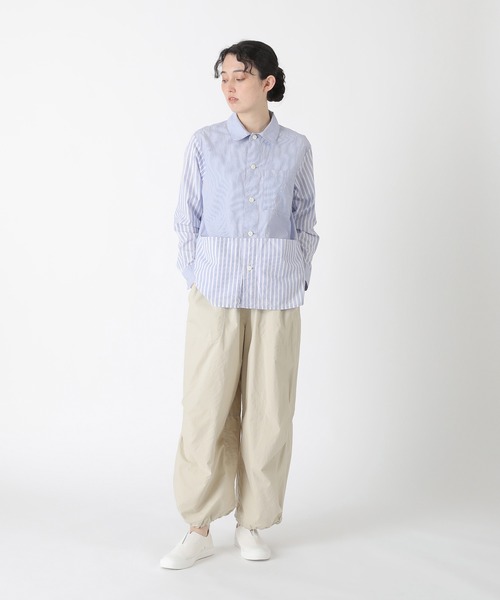 Plantation(プランテーション)の「MIXストライプ / シャツ / (O)(シャツ/ブラウス・レディース・ブルー/グレー・M size/XL)」の8枚目の写真