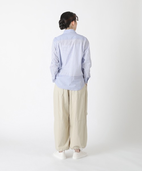 Plantation(プランテーション)の「MIXストライプ / シャツ / (O)(シャツ/ブラウス・レディース・ブルー/グレー・M size/XL)」の10枚目の写真