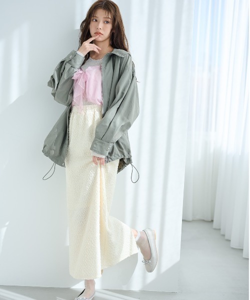 テクスチャーカットスカート 322321（スカート）｜mysty woman（ミスティウーマン）