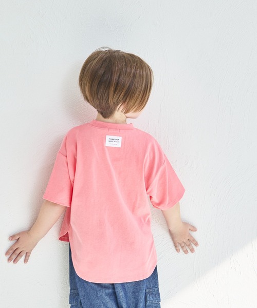 pairmanon(ペアマノン)の「【綿100%】ラウンドヘム ビッグシルエットTシャツ(Tシャツ/カットソー・キッズ・ブラック/オリーブ/ライトブルー/ホワイト/テラコッタ/ブラウン/ベージュ/グリーン系その他/ピンク系その他/ブルー/ピンク系その他2/ホワイト系その他3・110/80/100/140/90/130/150/120)」の11枚目の写真
