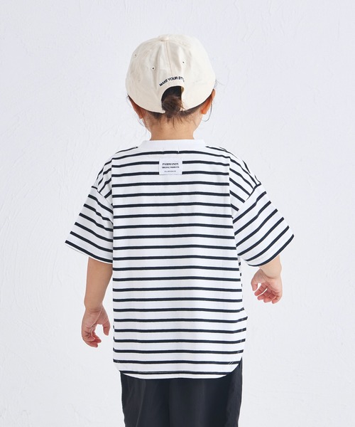 pairmanon(ペアマノン)の「【綿100%】ラウンドヘム ビッグシルエットTシャツ(Tシャツ/カットソー・キッズ・ブラック/オリーブ/ライトブルー/ホワイト/テラコッタ/ブラウン/ベージュ/グリーン系その他/ピンク系その他/ブルー/ピンク系その他2/ホワイト系その他3・110/80/100/140/90/130/150/120)」の3枚目の写真