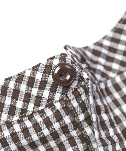 OMNIGOD（オムニゴッド）の「[OMNIGOD womens / オムニゴッド] オリジナルギンガムチェックシャンブレークルーネックワンピース（ワンピース・レディース・ブラウン系その他・FREE）」の13枚目の写真