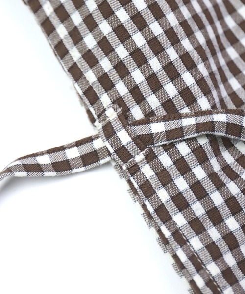 OMNIGOD（オムニゴッド）の「[OMNIGOD womens / オムニゴッド] オリジナルギンガムチェックシャンブレークルーネックワンピース（ワンピース・レディース・ブラウン系その他・FREE）」の15枚目の写真