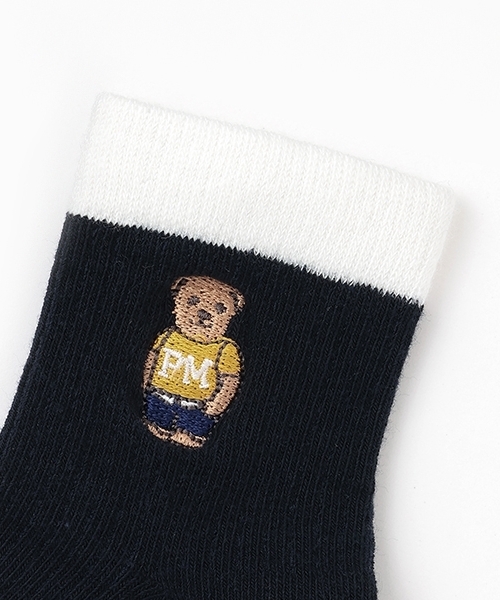 petit main(プティマイン)の「くま・ラインクルーソックス2P(ソックス/靴下・キッズ・黄緑系/オレンジ/ブラック・L/M/S/SS)」の5枚目の写真