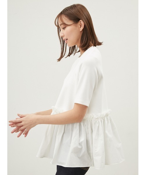 Mila Owen ドッキングペプラムトップスブラウス　新品 mila owen ドッキングペプラムトップスブラウス ドッキングペプラム