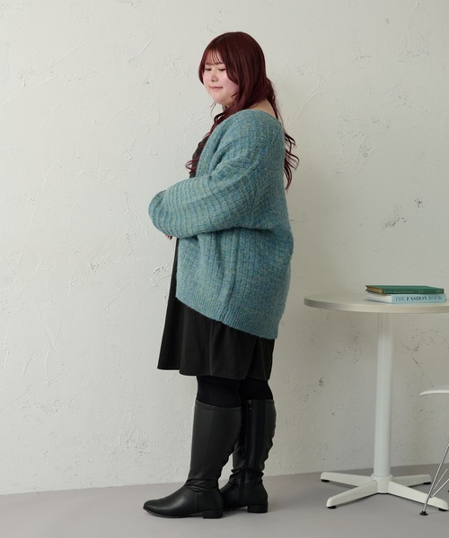 Louiosy(ルオシー)の「【大きいサイズ】チョーカー付きキャミソールミニワンピース(ワンピース・レディース・ブラック/グリーン系その他/グレイッシュベージュ・X-LARGE/3L/4L)」の15枚目の写真