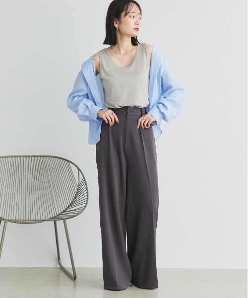 ad thie（アドティエ）の「2WAYラメ タンクトップ（タンクトップ・レディース・グレイッシュベージュ/ブラウン/グレー・LARGE/MEDIUM）」の14枚目の写真
