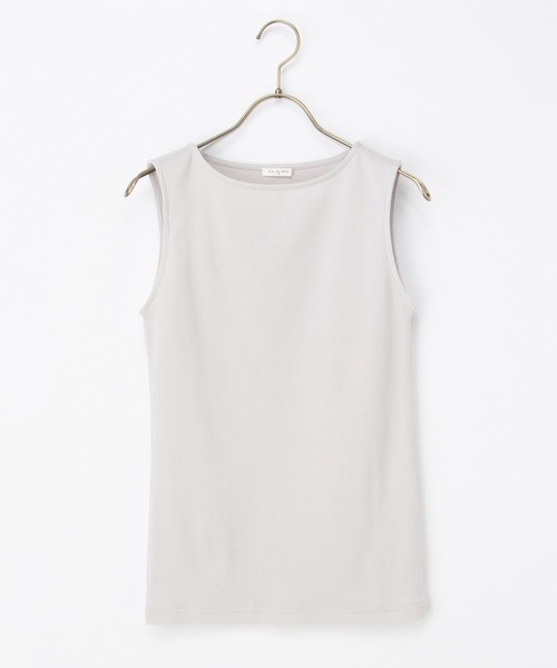 Honeys（ハニーズ）の「【ＵＶカット】ボートネックタンク（タンクトップ・レディース・スミクロ/グリーン/ホワイト/グレイッシュベージュ/ブラック・L/LL/M/S）」の4枚目の写真