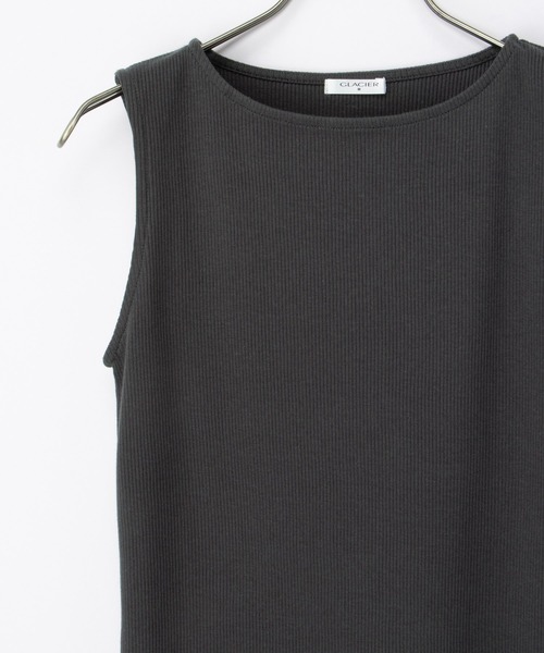 Honeys（ハニーズ）の「【ＵＶカット】ボートネックタンク（タンクトップ・レディース・スミクロ/グリーン/ホワイト/グレイッシュベージュ/ブラック・L/LL/M/S）」の8枚目の写真