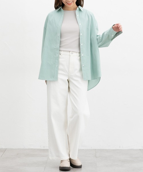 Honeys（ハニーズ）の「【ＵＶカット】ボートネックタンク（タンクトップ・レディース・スミクロ/グリーン/ホワイト/グレイッシュベージュ/ブラック・L/LL/M/S）」の9枚目の写真