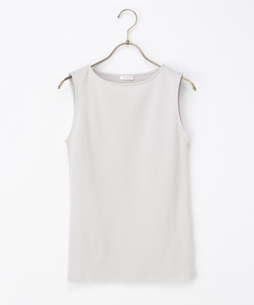 Honeys（ハニーズ）の「【ＵＶカット】ボートネックタンク（タンクトップ・レディース・スミクロ/グリーン/ホワイト/グレイッシュベージュ/ブラック・L/LL/M/S）」の11枚目の写真