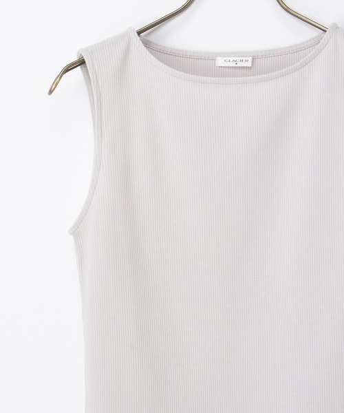 Honeys（ハニーズ）の「【ＵＶカット】ボートネックタンク（タンクトップ・レディース・スミクロ/グリーン/ホワイト/グレイッシュベージュ/ブラック・L/LL/M/S）」の12枚目の写真