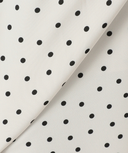 WEB限定》ドットプリントイージーストレートパンツ（スラックス