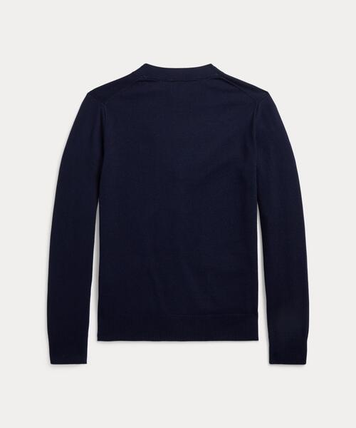 POLO RALPH LAUREN CHILDRENSWEAR(ポロ ラルフ ローレン チルドレンズウェア)の「コットン Vネック カーディガン(カーディガン/ボレロ・キッズ・ネイビー系1・XL/M/L/S)」の4枚目の写真