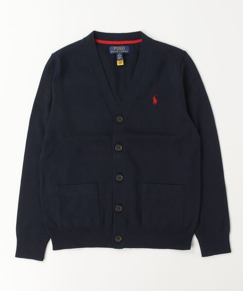 POLO RALPH LAUREN CHILDRENSWEAR(ポロ ラルフ ローレン チルドレンズウェア)の「コットン Vネック カーディガン(カーディガン/ボレロ・キッズ・ネイビー系1・XL/M/L/S)」の3枚目の写真