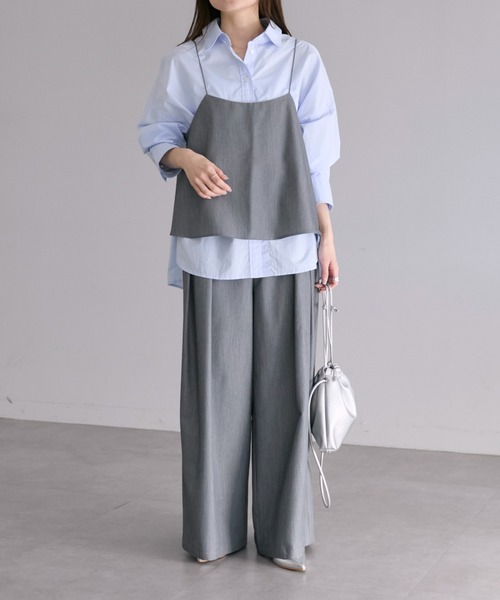 PUAL CE CIN(ピュアルセシン)の「【2点セット】TRビスチェセットアップ(つなぎ/オールインワン・レディース・ストライプ/グレー/ブラック・FREE)」の9枚目の写真