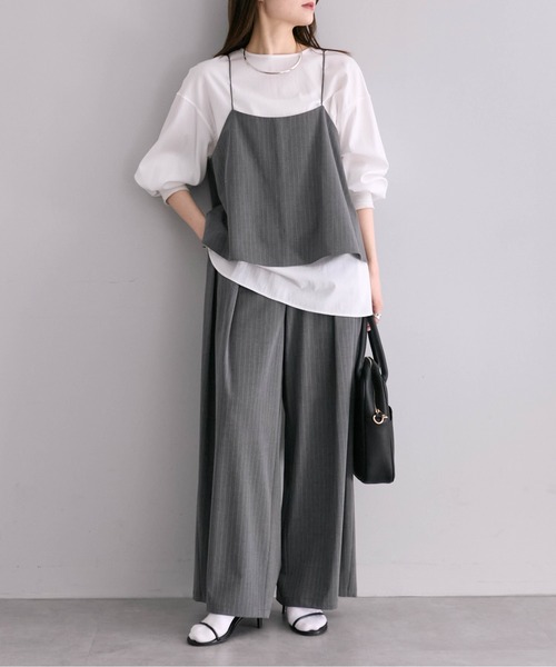 PUAL CE CIN(ピュアルセシン)の「【2点セット】TRビスチェセットアップ(つなぎ/オールインワン・レディース・ストライプ/グレー/ブラック・FREE)」の17枚目の写真