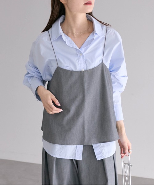 OPEN AESTHETIC ✧˖° ビスチェ付きシアートップス 2点セット Ezick（エジック）の「Dot tulle ビスチェレイヤードシアートップス