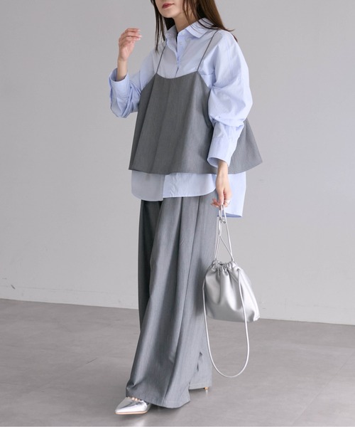 PUAL CE CIN(ピュアルセシン)の「【2点セット】TRビスチェセットアップ(つなぎ/オールインワン・レディース・ストライプ/グレー/ブラック・FREE)」の19枚目の写真