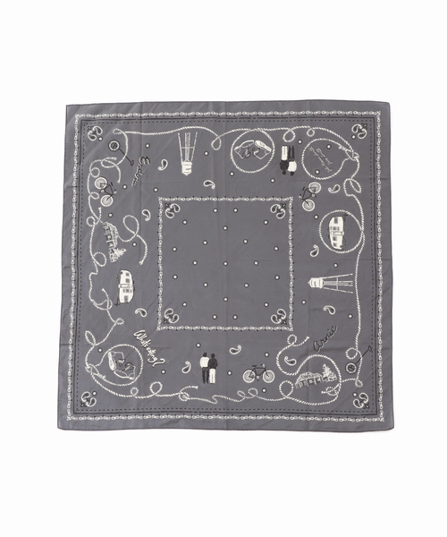 JANE SMITH / JOHN SMITH(ジェーンスミスジョンスミス)の「【JANE SMITH/ジェーンスミス】COTTON SILK BANDANA:バンダナ(バンダナ/スカーフ・レディース・グレー系その他/ベージュ・FREE)」の3枚目の写真