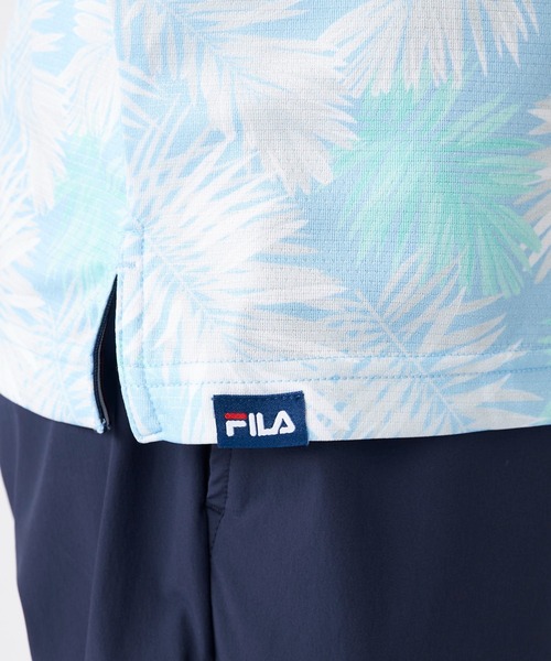 FILA GOLF(フィラゴルフ )の「ワッフルメッシュ リーフ柄 半袖シャツ(ポロシャツ・メンズ・ホワイト/ネイビー/ブルー・LARGE/X-LARGE/MEDIUM)」の17枚目の写真