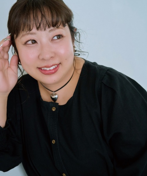 LAVEANGE(ラビアンジェ)の「【餅田コシヒカリコラボ】デニムウエストタックワンピース(ワンピース・レディース・ネイビー/ブラック・M/5L/4L/3L/LL)」の7枚目の写真