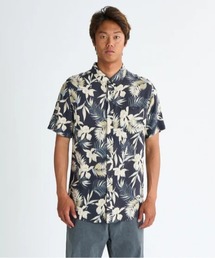 LEMNAS SS /クイックシルバーボタニカル柄半袖シャツ